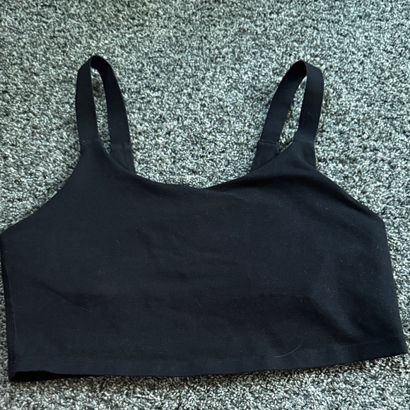 Women's Black Crop Top - Picture 1 of 2